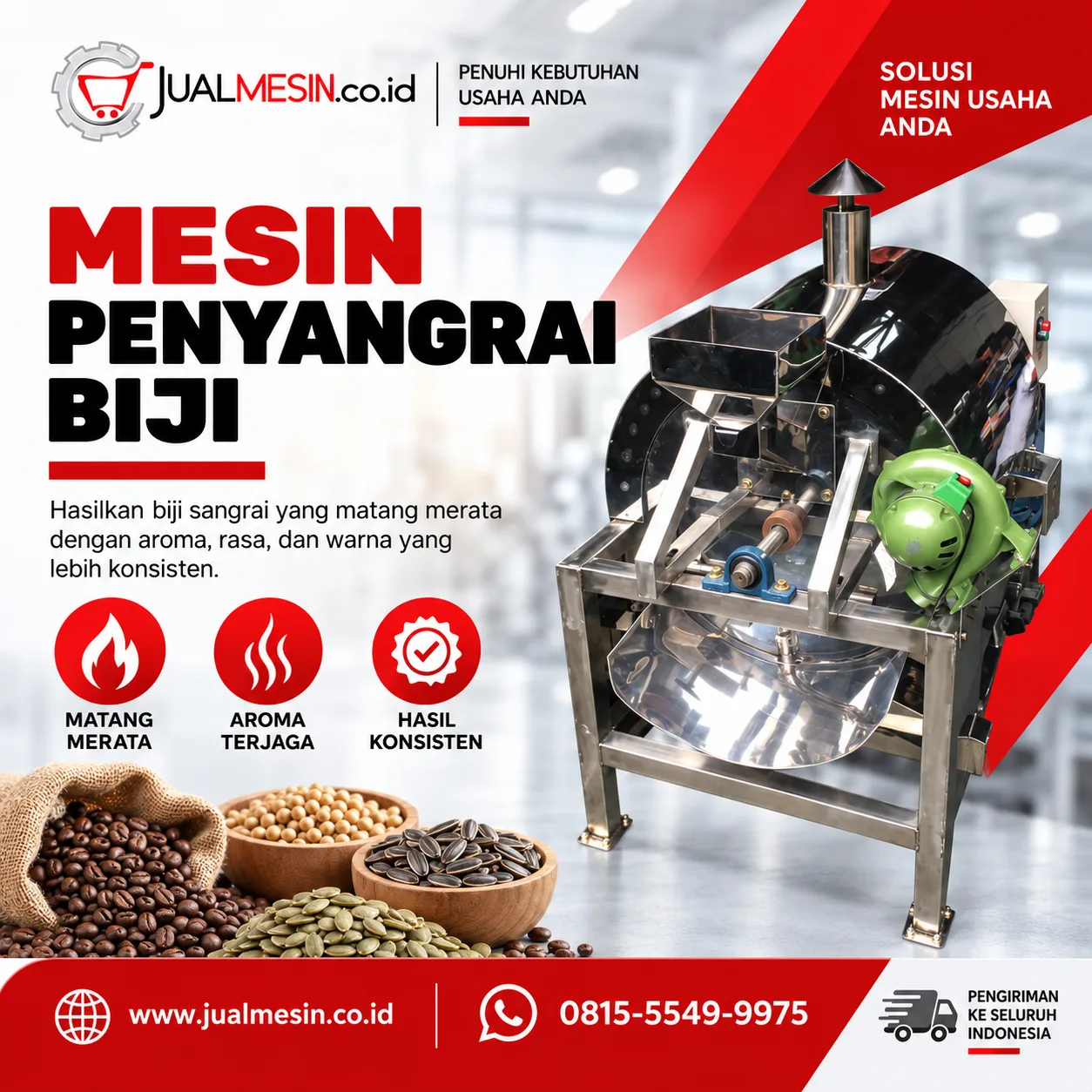 Mesin Penyangrai Biji