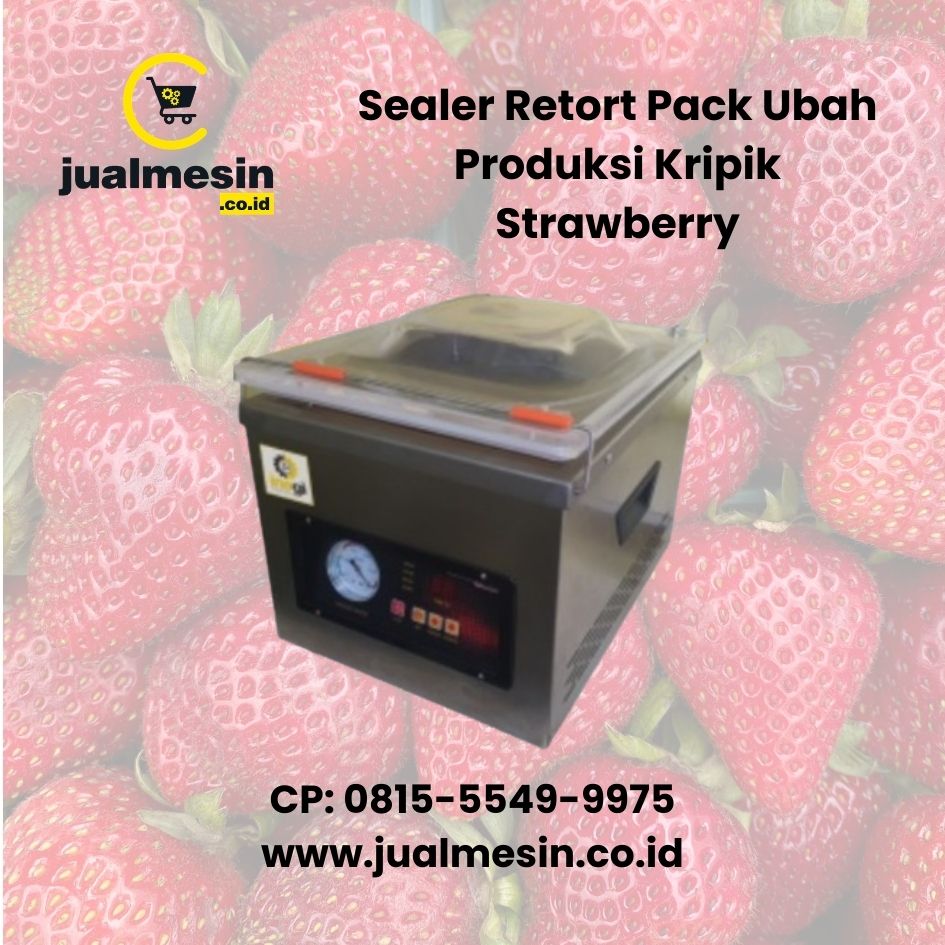 Sealer Retort Pack Ubah Produksi Kripik Strawberry