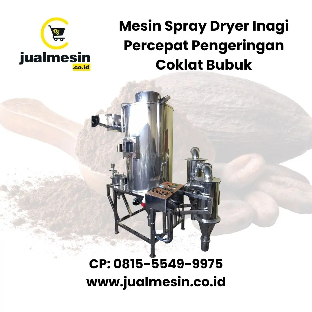 Mesin Spray Dryer Inagi Mempercepat Pengeringan Coklat Bubuk
