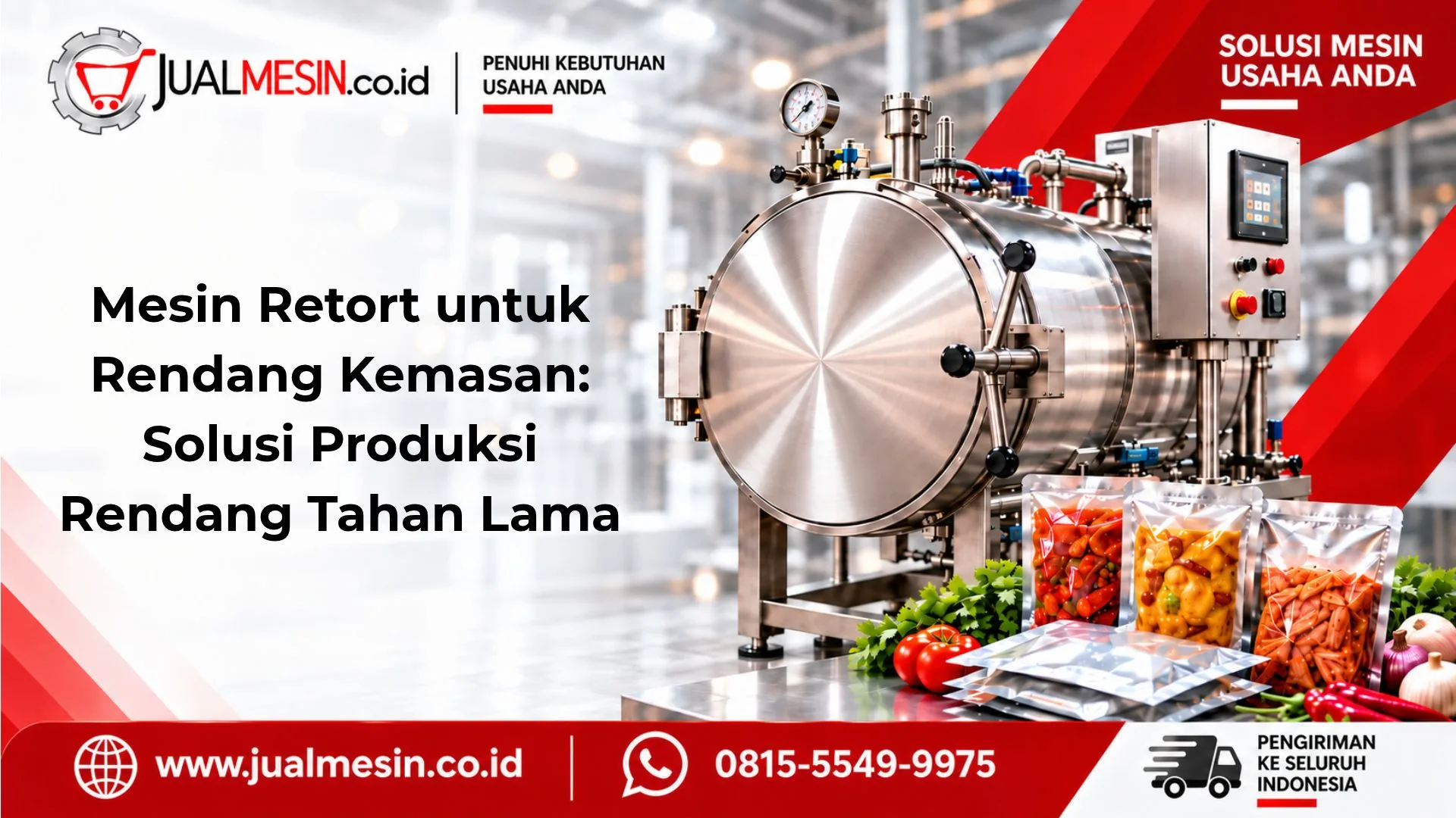 Mesin Retort untuk Rendang Kemasan Solusi Produksi Rendang Tahan Lama